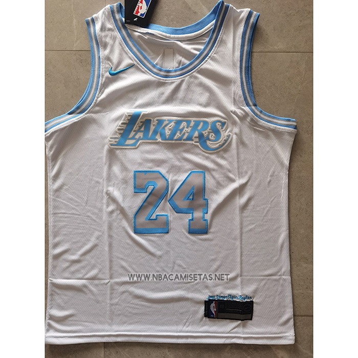 Camiseta Los Angeles Lakers Kobe Bryant NO 24 Ciudad 2020-21 Blanco
